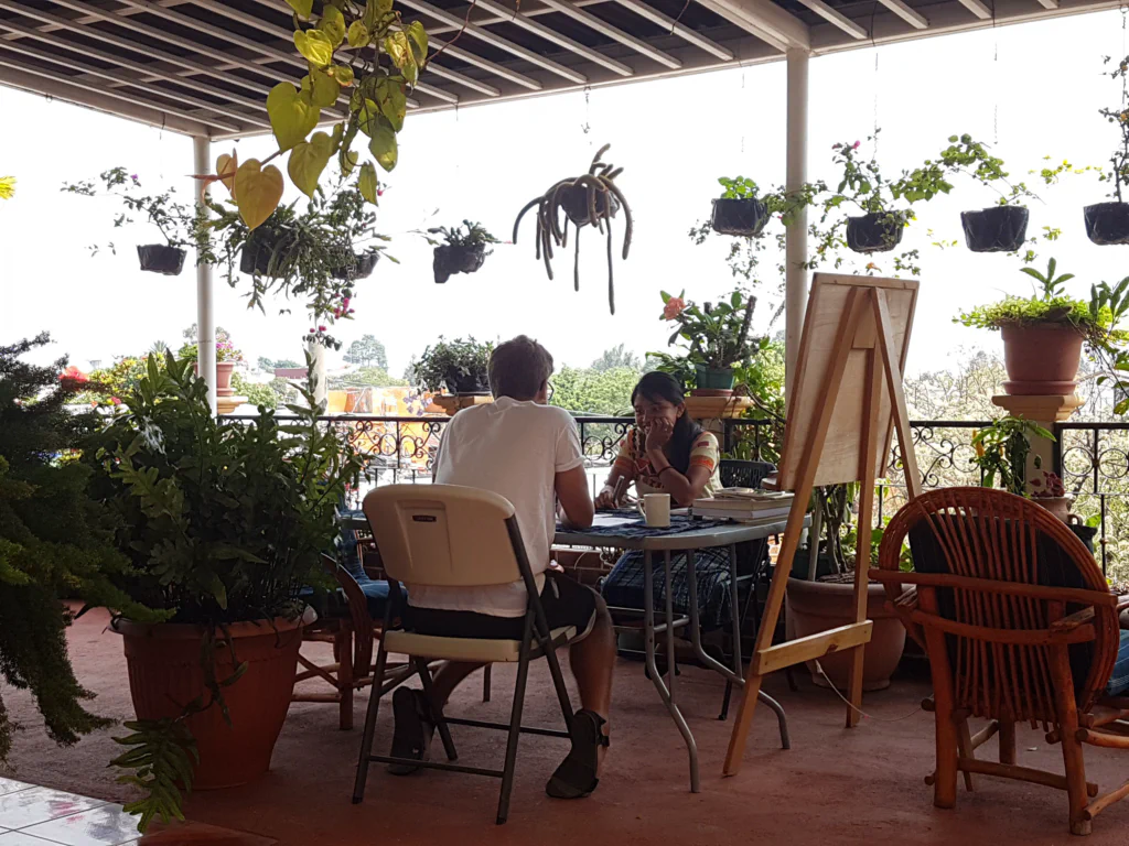 Jan wird von Celestina unterrichtet.