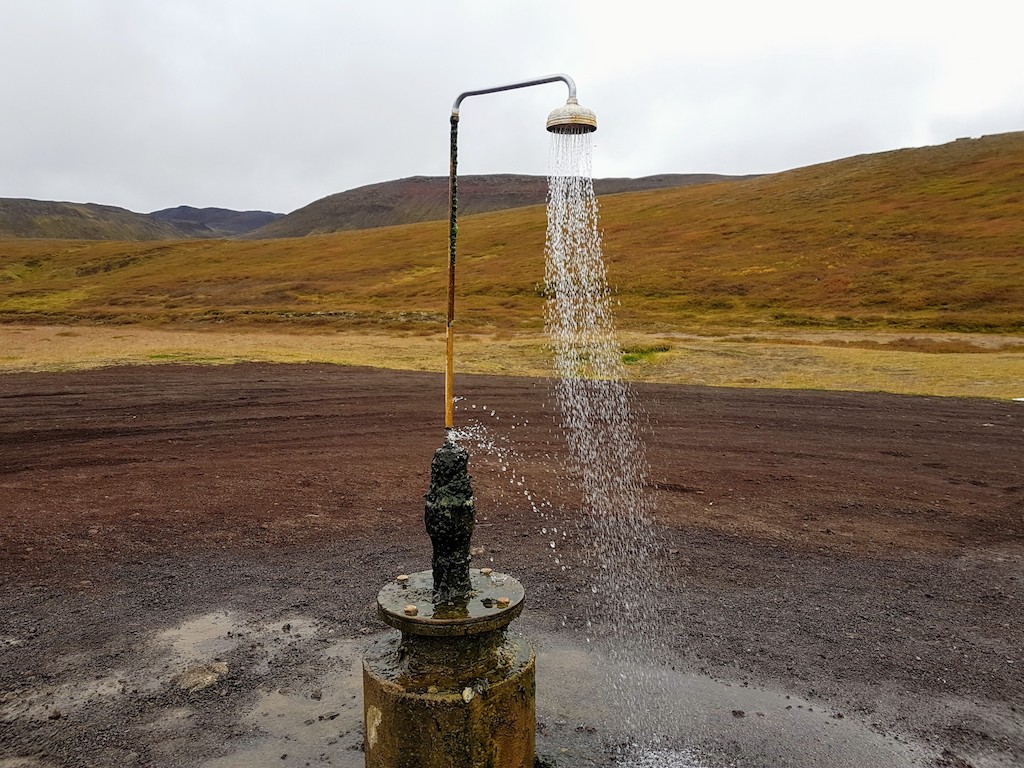 warme Dusche im Nirgendwo