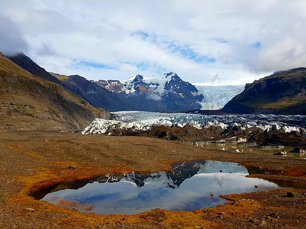 Jan erkundet die Gletscherzunge