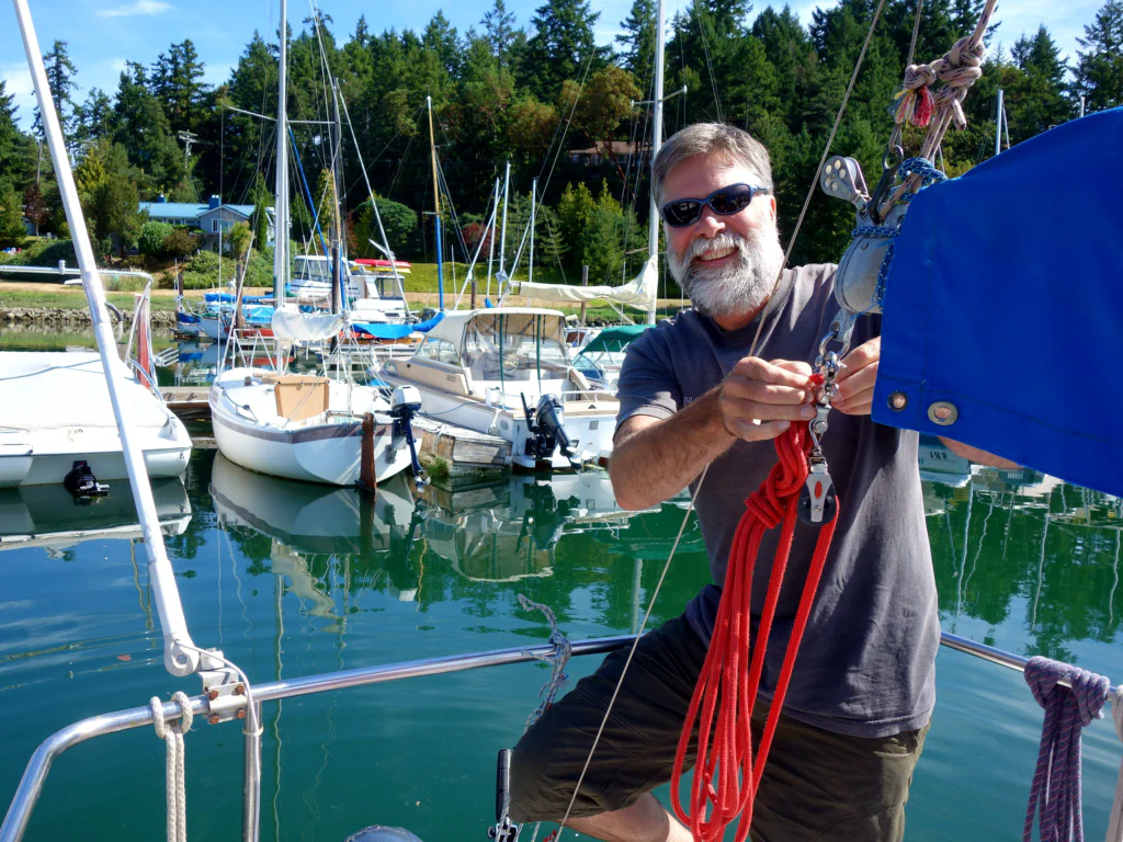 Kurze Abkuehlung im kalten Pazifik