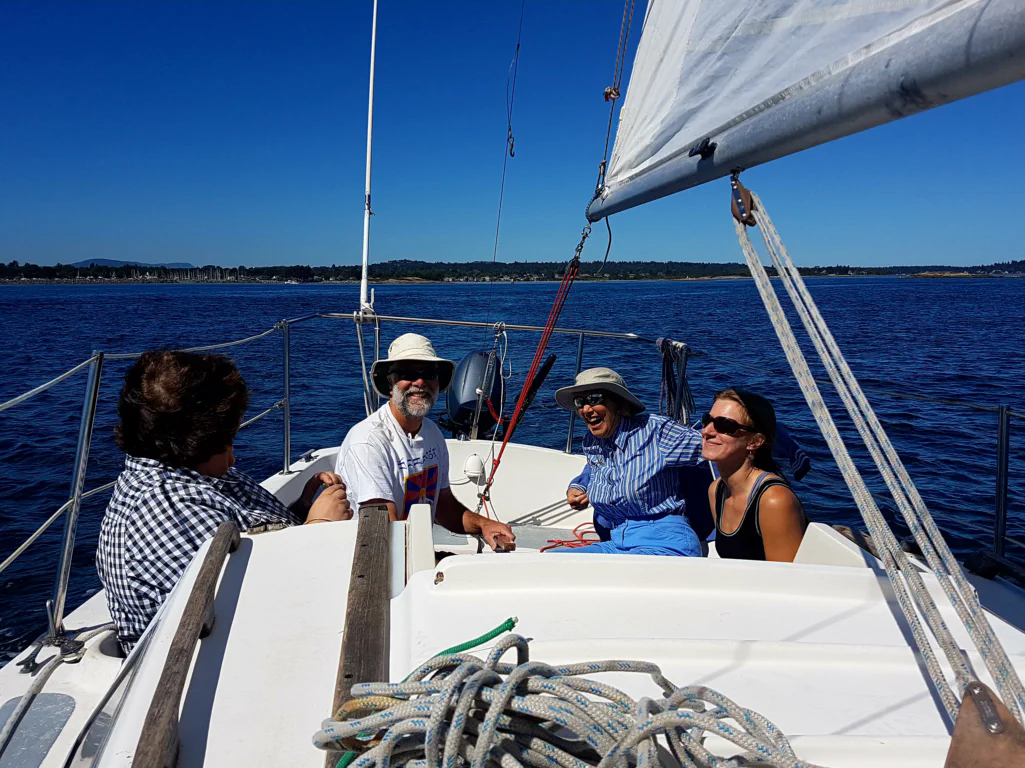 Segeln mit Dans Schwester Tanya und Mutter Suzy