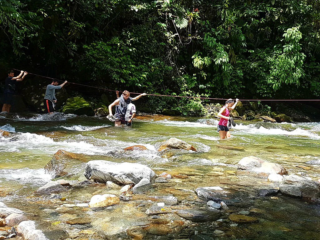 Eine Flussüberquerung...