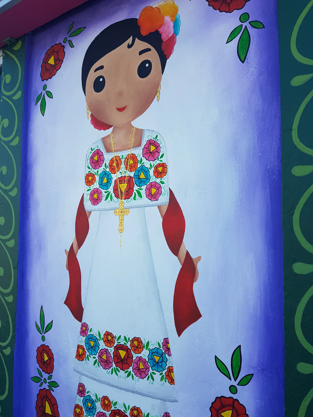 Süßes Bild an einem Laden für Kunsthandwerk