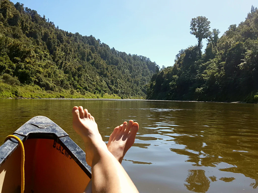 Paddeln bei Sonnenschein