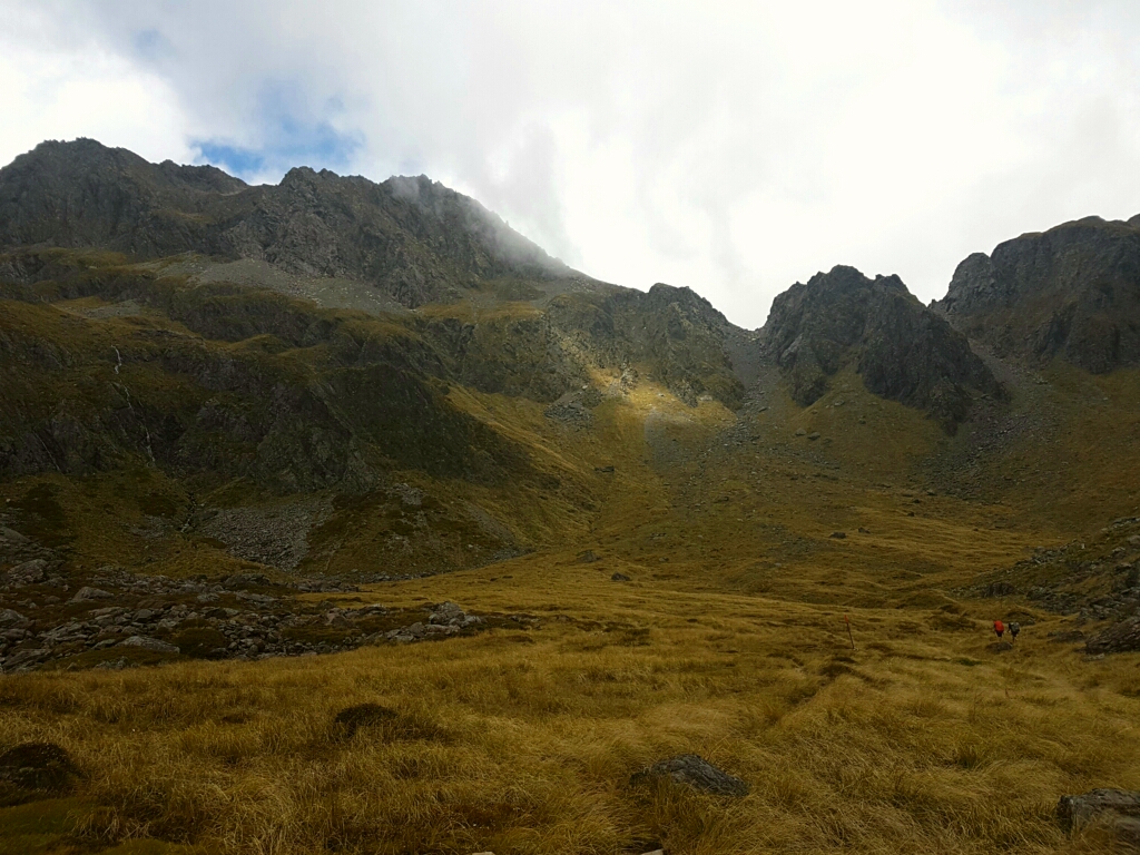 Auf dem Weg zum Traverse Saddle