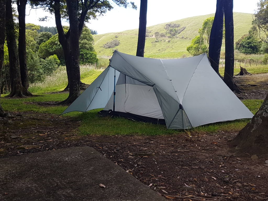 Unser Zelt alleine im Kahuterawa Reserve