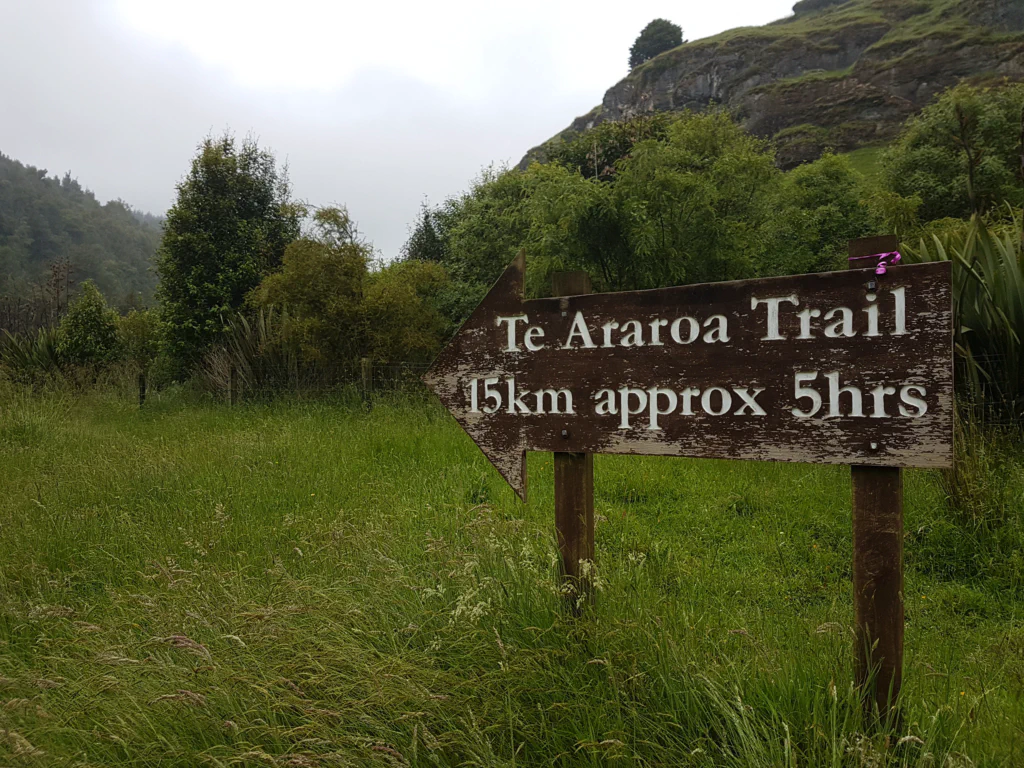 Te Araroa Beschilderung - kein gutes Zeichen