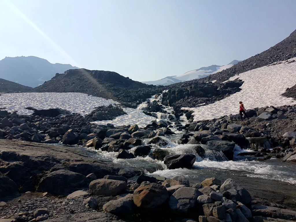 Wunderschöner Gletscherfluss